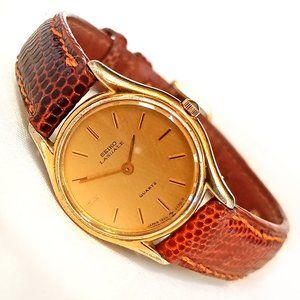 Seiko Lassale Watch Gold Brown 1230-0029 20mm